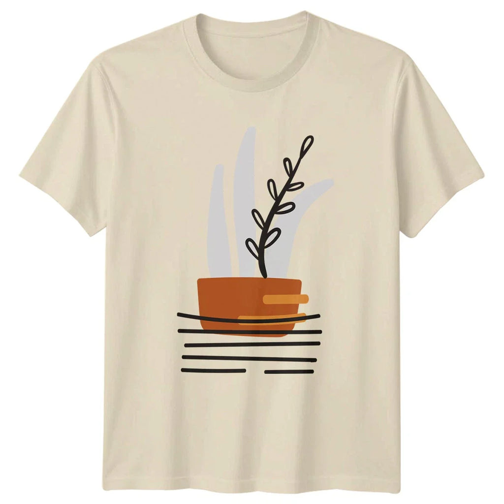 Minimalist Indoor Plant Botanical Art T-Shirt Indoor Plant Home Dcor Unisex T-shirt, Sweatshirt, Hoodie, Long Sleeve Tee - T-Shirt, Sweatshirt, Hoodie