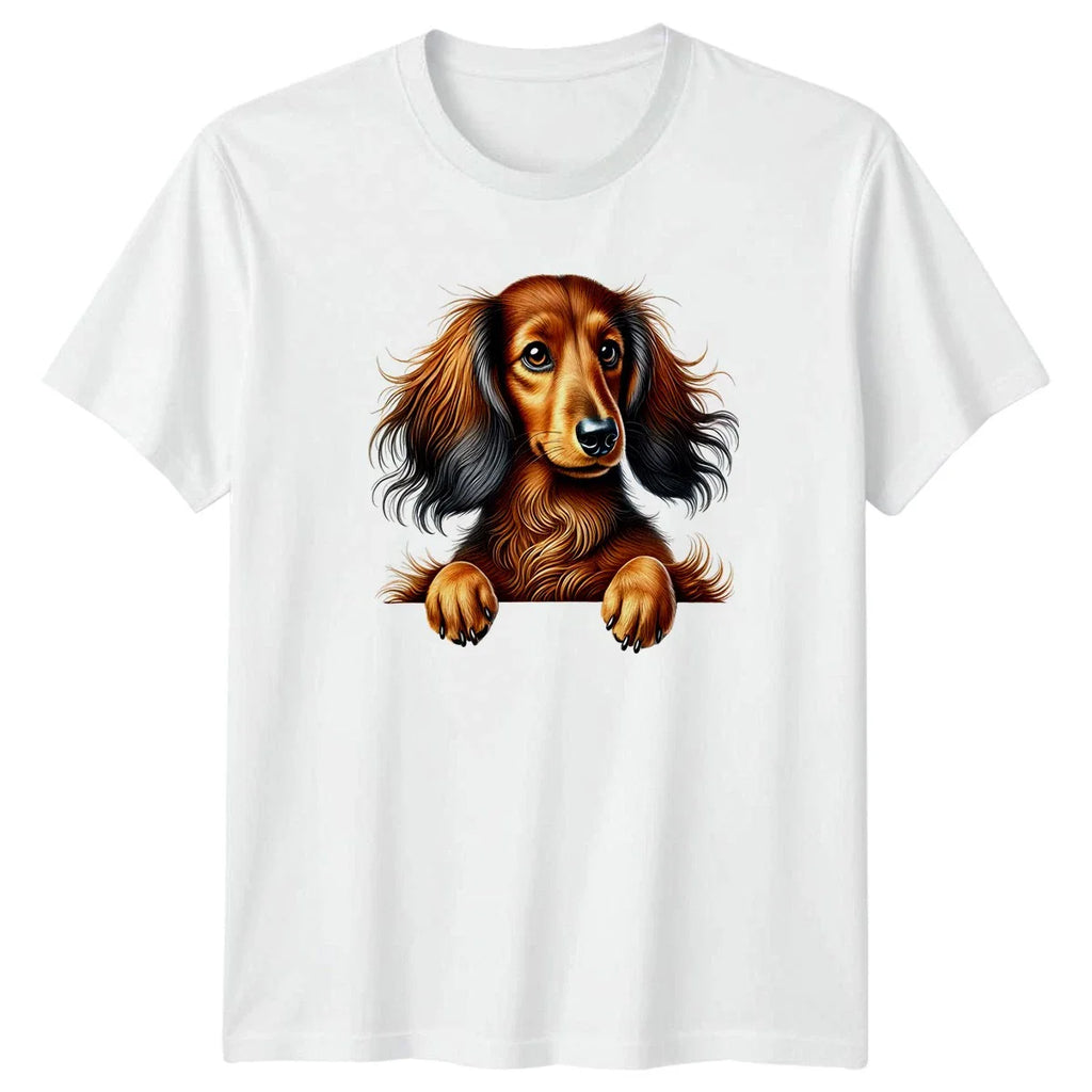 Cute Long Haired Dachshund Dog T-Shirt Dachshund Dog Birthday Gift Unisex T-shirt, Sweatshirt, Hoodie, Long Sleeve Tee - T-Shirt, Sweatshirt, Hoodie