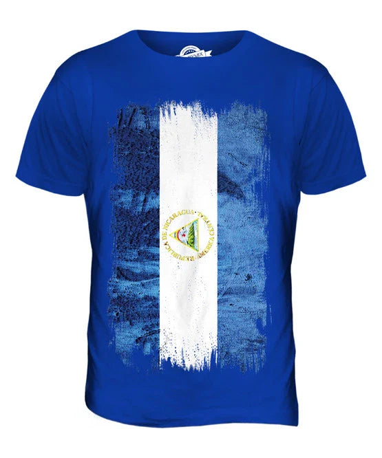 NICARAGUA GRUNGE FLAG MENS T SHIRT TEE SHIRT XS S M L XL 2XL 3XL 4XL 5XL Unisex T-shirt, Sweatshirt, Hoodie, Long Sleeve Tee - T-Shirt, Sweatshirt, Hoodie