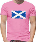 Scottish Style Grunge Flag - Men's T-Shirt - Travel to Edinburgh Glasgow Unisex T-shirt, Sweatshirt, Hoodie, Long Sleeve Tee - T-Shirt, Sweatshirt, Hoodie