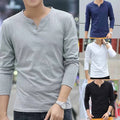 Trendy Long Sleeve Henley Shirts for Men Soft Cotton and Slim Bottoming Unisex T-shirt, Sweatshirt, Hoodie, Long Sleeve Tee - T-Shirt, Sweatshirt, Hoodie