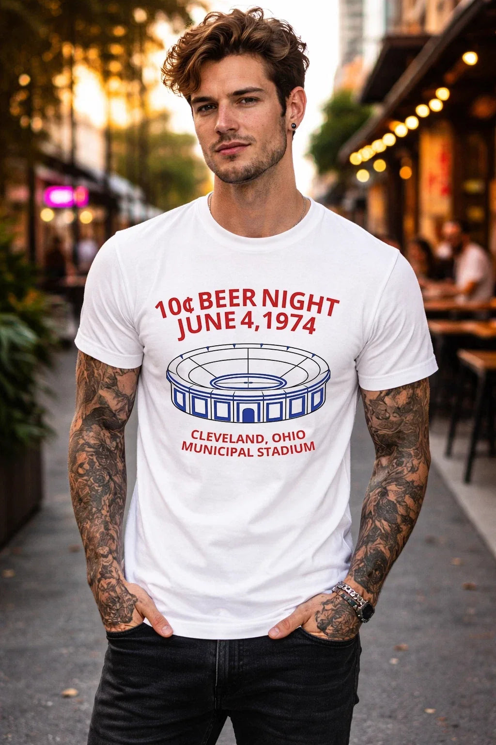 10 Cent Beer Night 1974 T-Shirt Stadium Vintage Funny Retro Unisex Tee Unisex T-shirt, Sweatshirt, Hoodie, Long Sleeve Tee - T-Shirt, Sweatshirt, Hoodie