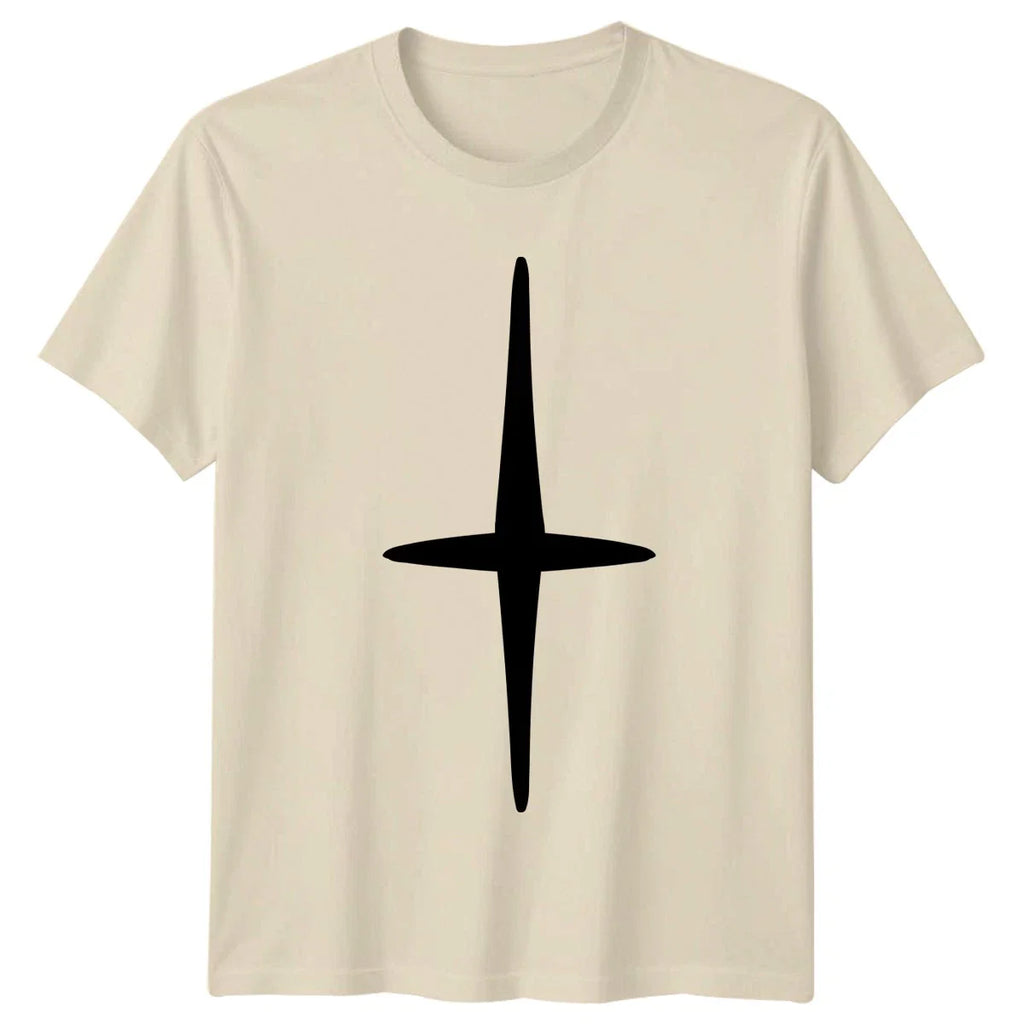 Abstract Cross Minimalist Design T-Shirt Birthday Gift For Him And Her Unisex T-shirt, Sweatshirt, Hoodie, Long Sleeve Tee - T-Shirt, Sweatshirt, Hoodie