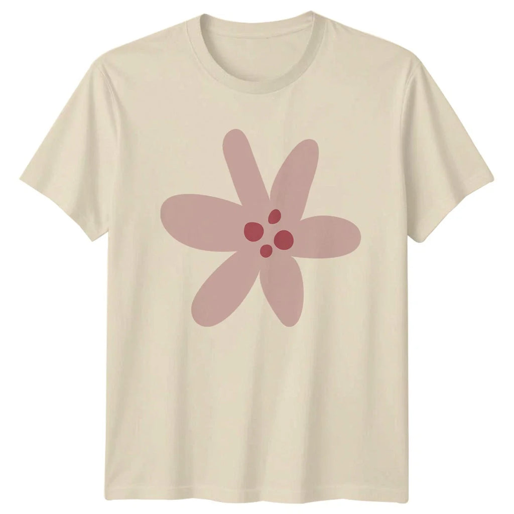 Pink Minimalist Flower Design T-Shirt Minimalist Flower Floral Birthday Unisex T-shirt, Sweatshirt, Hoodie, Long Sleeve Tee - T-Shirt, Sweatshirt, Hoodie