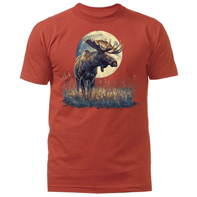 Majestic Moose Moonlight Wilderness Wildlife Nature Outdoor T-shirt Unisex T-shirt, Sweatshirt, Hoodie, Long Sleeve Tee - T-Shirt, Sweatshirt, Hoodie