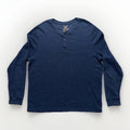 Vintage Faded Glory Henley XL Thermal Shirt Navy Blue Waffle Knit Y2K Grunge Unisex T-shirt, Sweatshirt, Hoodie, Long Sleeve Tee - T-Shirt, Sweatshirt, Hoodie