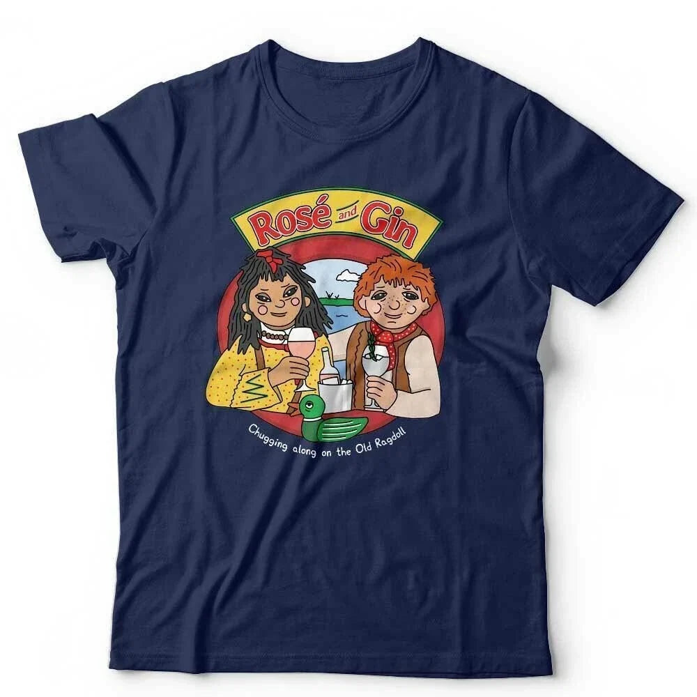 Rose And Gin Tshirt Unisex - Funny 90's Cartoon Drinking Wine Parody Humour Unisex T-shirt, Sweatshirt, Hoodie, Long Sleeve Tee - T-Shirt, Sweatshirt, Hoodie
