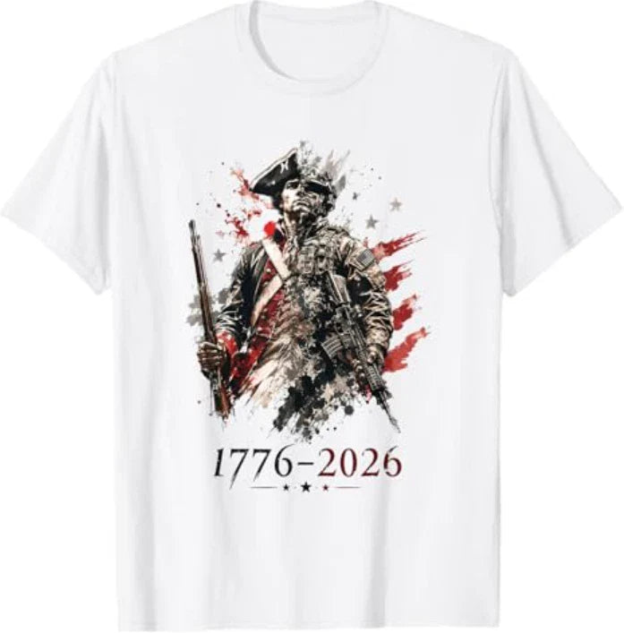 1776-2026 Patriotic Soldier 250th Anniversary 4th July T-Shirt Unisex T-shirt, Sweatshirt, Hoodie, Long Sleeve Tee - T-Shirt, Sweatshirt, Hoodie