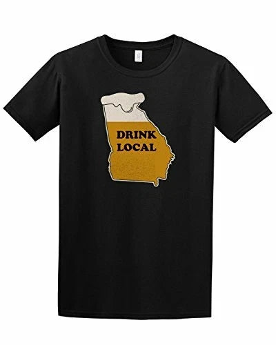 Georgia Drink Local Beer Adult Ringspun Tee Shirt Black Unisex T-shirt, Sweatshirt, Hoodie, Long Sleeve Tee - T-Shirt, Sweatshirt, Hoodie