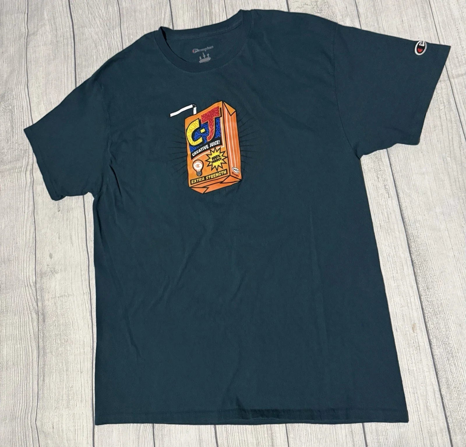 Creative Juice Champion Juice Box Shirt Size Large Hi-C Teal Rare Graphic HTF Unisex T-shirt, Sweatshirt, Hoodie, Long Sleeve Tee - T-Shirt, Sweatshirt, Hoodie