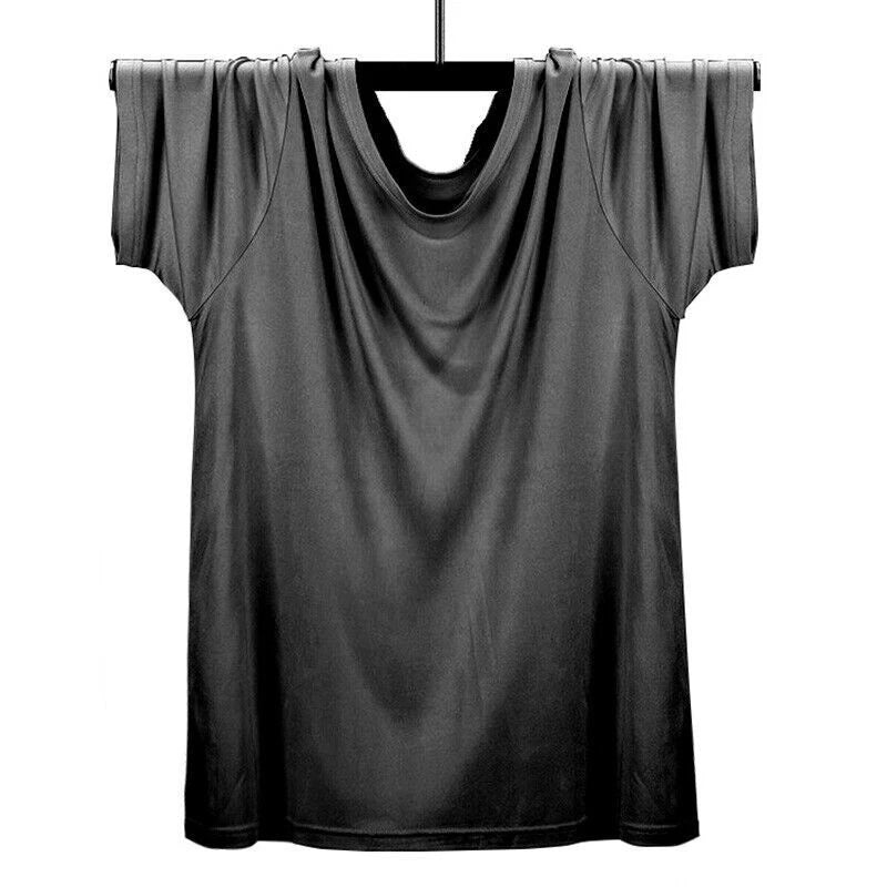 Men's 100% Silk T-shirt Knitted Crew Neck Short Sleeves Summer Casual Tops Soft Unisex T-shirt, Sweatshirt, Hoodie, Long Sleeve Tee - T-Shirt, Sweatshirt, Hoodie