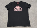 Kappa Black with Pink Logo Medium Street wear Shirt Authentic Sportswear Unisex T-shirt, Sweatshirt, Hoodie, Long Sleeve Tee - T-Shirt, Sweatshirt, Hoodie