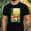 Mens T-Shirt Mushroom Forest Motif Cotton Size XS to 5XL Unisex T-shirt, Sweatshirt, Hoodie, Long Sleeve Tee - T-Shirt, Sweatshirt, Hoodie