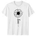 Daisy Love Minimalist Floral Design Womens T-Shirt Daisy Flower Botanical Unisex T-shirt, Sweatshirt, Hoodie, Long Sleeve Tee - T-Shirt, Sweatshirt, Hoodie