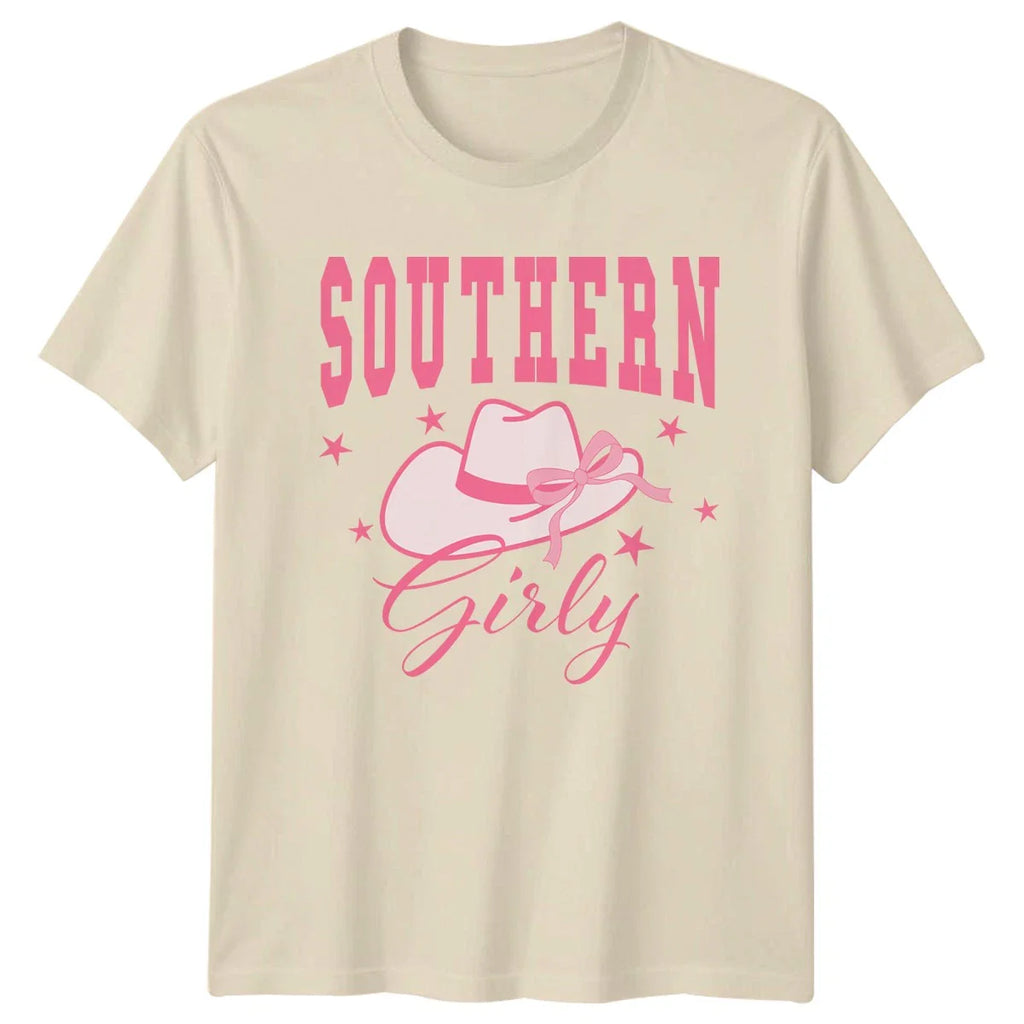 Southern Girly Womens T-Shirt Cowgirl Aesthetic Southern Birthday Gift For Her Unisex T-shirt, Sweatshirt, Hoodie, Long Sleeve Tee - T-Shirt, Sweatshirt, Hoodie