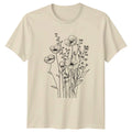 Detailed Black And White Wildflower Womens T-Shirt Botanical Sketch Nature Unisex T-shirt, Sweatshirt, Hoodie, Long Sleeve Tee - T-Shirt, Sweatshirt, Hoodie