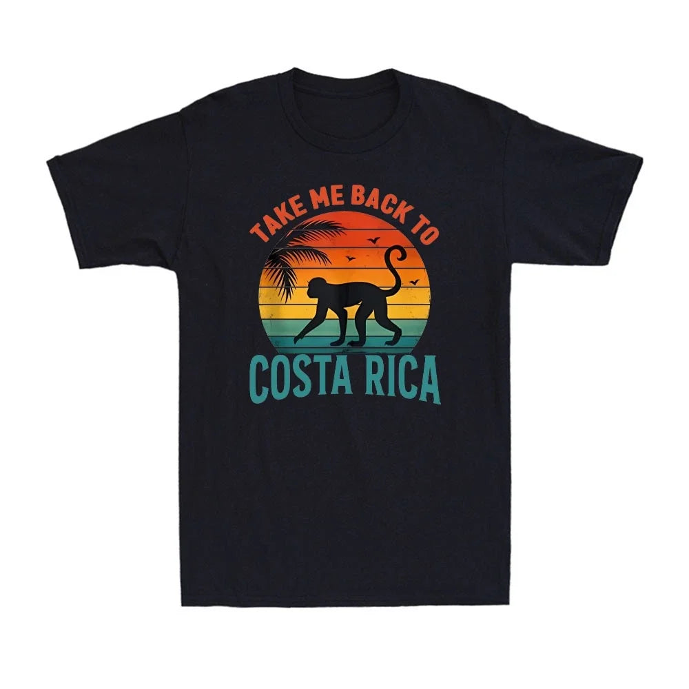 Take Me Back to Costa Rica Monkey Sunset Vintage Men's T-Shirt Unisex T-shirt, Sweatshirt, Hoodie, Long Sleeve Tee - T-Shirt, Sweatshirt, Hoodie
