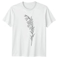 Black Line Art Flower Womens T-Shirt Minimalist Floral Garden Gift Her Unisex T-shirt, Sweatshirt, Hoodie, Long Sleeve Tee - T-Shirt, Sweatshirt, Hoodie