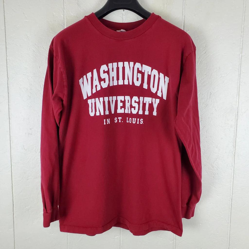 Washington Universiry Shirt Mens Extra Large Red Graphic Crew Neck Long Sleeve Unisex T-shirt, Sweatshirt, Hoodie, Long Sleeve Tee - T-Shirt, Sweatshirt, Hoodie