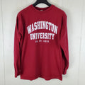 Washington Universiry Shirt Mens Extra Large Red Graphic Crew Neck Long Sleeve Unisex T-shirt, Sweatshirt, Hoodie, Long Sleeve Tee - T-Shirt, Sweatshirt, Hoodie