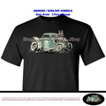Rat Rod Retro Bones Brigade Pickup Truck Cartoon Car Art Graphic Black T Shirt Unisex T-shirt, Sweatshirt, Hoodie, Long Sleeve Tee - T-Shirt, Sweatshirt, Hoodie