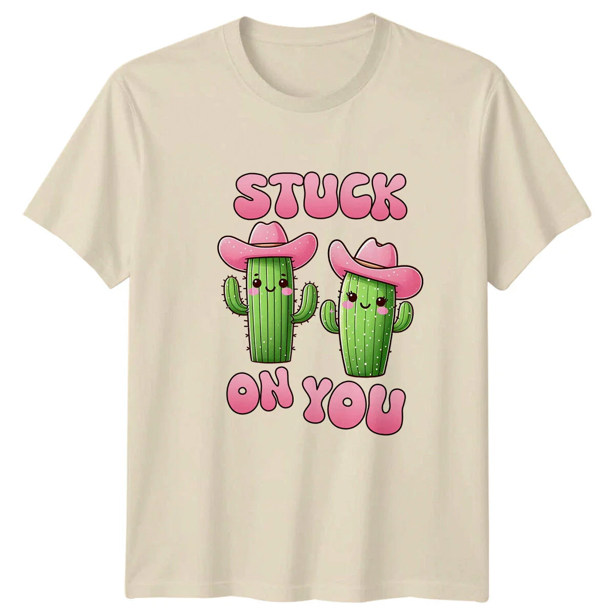 Stuck On You Cactus Cowboy T-Shirt Western Desert Cute Graphic Unisex T-shirt, Sweatshirt, Hoodie, Long Sleeve Tee - T-Shirt, Sweatshirt, Hoodie