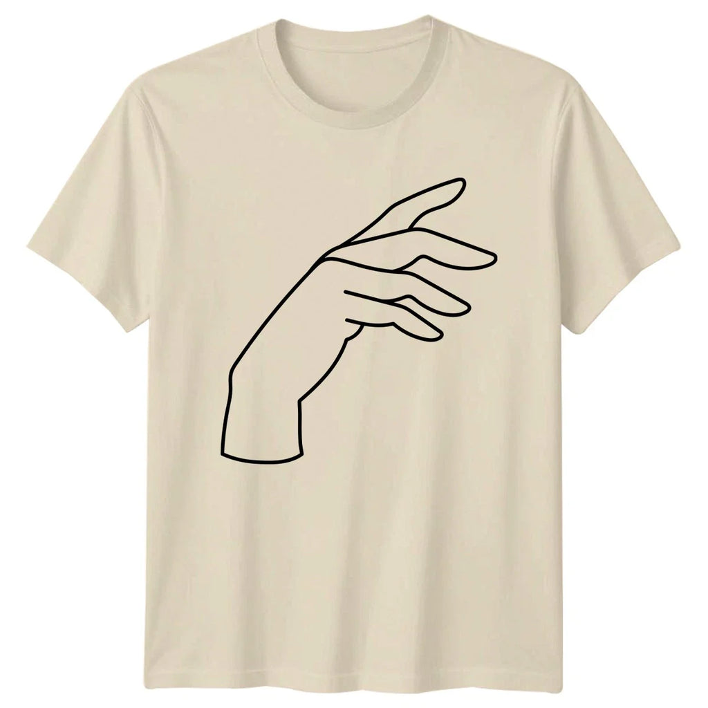 Minimalist Outline Drawing Of A T-Shirt Line Art Hand Design Birthday Gift Unisex T-shirt, Sweatshirt, Hoodie, Long Sleeve Tee - T-Shirt, Sweatshirt, Hoodie