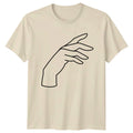 Minimalist Outline Drawing Of A T-Shirt Line Art Hand Design Birthday Gift Unisex T-shirt, Sweatshirt, Hoodie, Long Sleeve Tee - T-Shirt, Sweatshirt, Hoodie