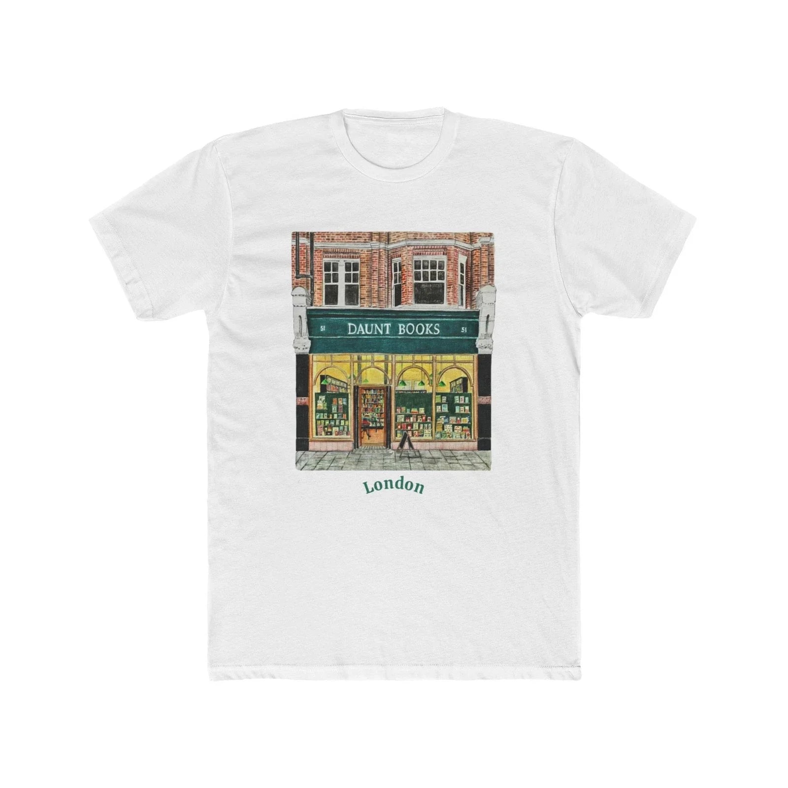 Daunt Books Bookstore London United Kingdom Men's Cotton Crew Tee Unisex T-shirt, Sweatshirt, Hoodie, Long Sleeve Tee - T-Shirt, Sweatshirt, Hoodie