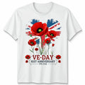 VE Day 81st Anniversary T-Shirt, UK Union Jack, WWII Remembrance, 1945 - 2026 #3 Unisex T-shirt, Sweatshirt, Hoodie, Long Sleeve Tee - T-Shirt, Sweatshirt, Hoodie