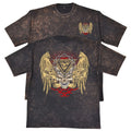 Love Death Skull Unisex Mens Rust 240gsm French Terry Acid Wash T-Shirt Grunge Unisex T-shirt, Sweatshirt, Hoodie, Long Sleeve Tee - T-Shirt, Sweatshirt, Hoodie