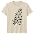 Minimalist Floral Design T-Shirt Botanical Wildflower Nature Birthday Gift Unisex T-shirt, Sweatshirt, Hoodie, Long Sleeve Tee - T-Shirt, Sweatshirt, Hoodie