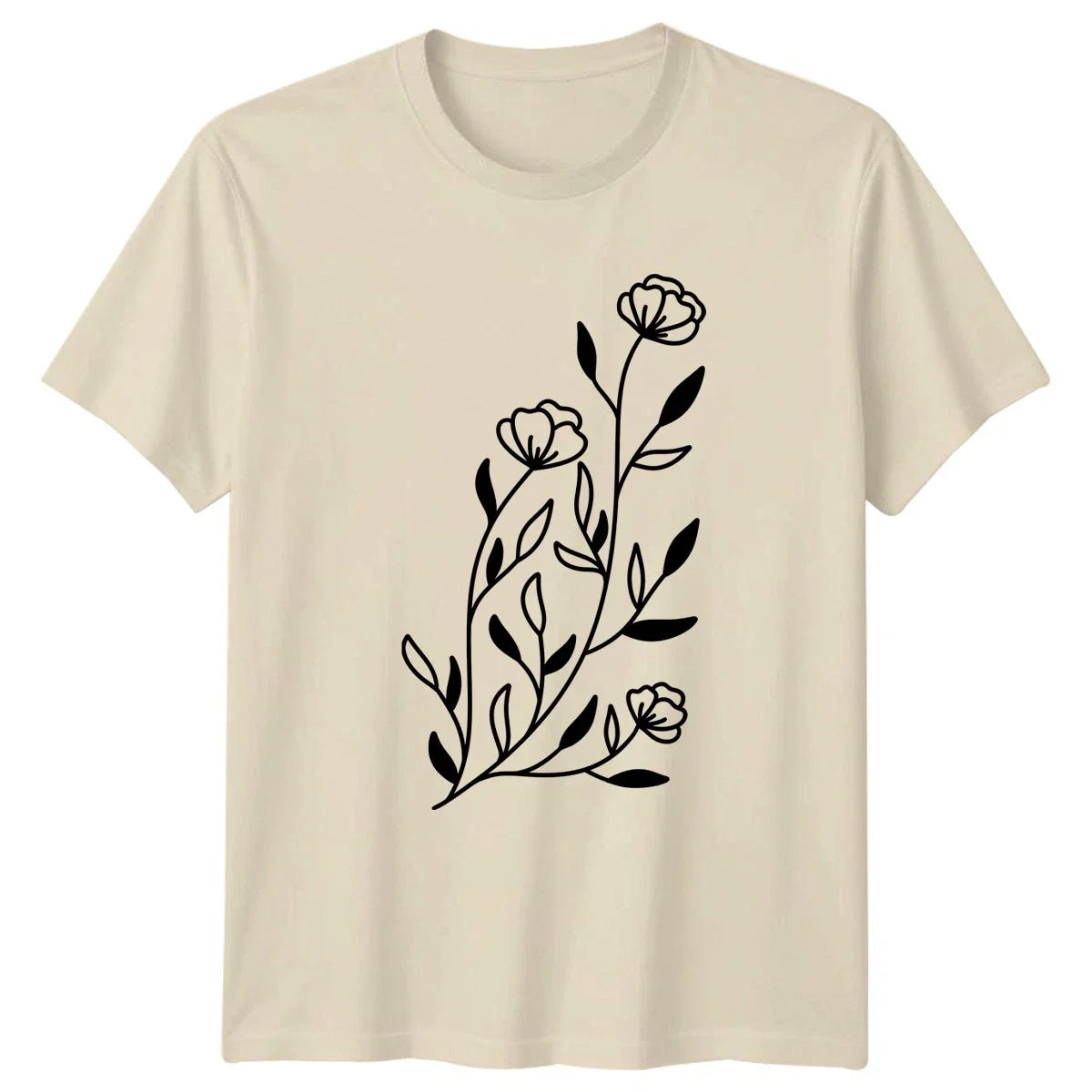 Minimalist Floral Design T-Shirt Botanical Wildflower Nature Birthday Gift Unisex T-shirt, Sweatshirt, Hoodie, Long Sleeve Tee - T-Shirt, Sweatshirt, Hoodie