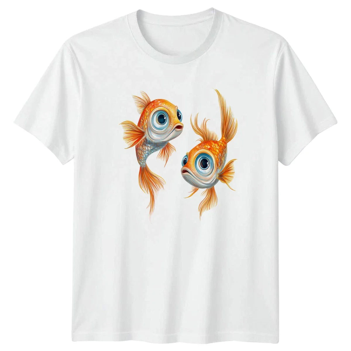 Cute Goldfish Pair T-Shirt Ocean Life Gift For Him And Her Unisex T-shirt, Sweatshirt, Hoodie, Long Sleeve Tee - T-Shirt, Sweatshirt, Hoodie