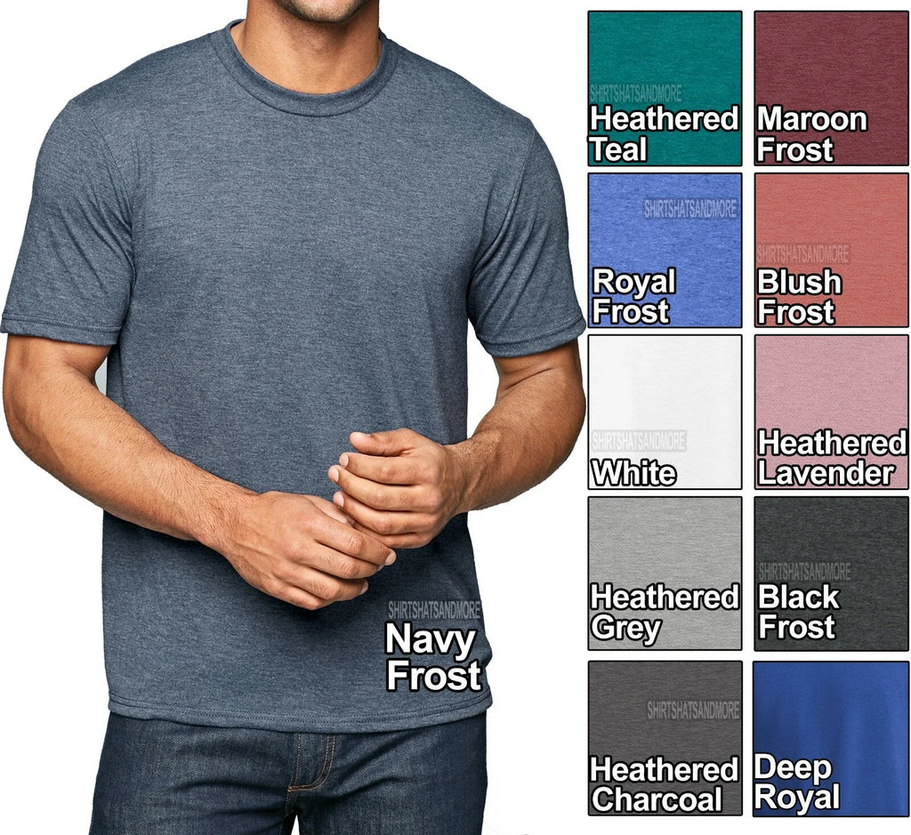 Mens Tri Blend Crew Neck T Shirt Athletic Fit XS, S, M, L, XL, 2XL, 3XL, 4XL NEW Unisex T-shirt, Sweatshirt, Hoodie, Long Sleeve Tee - T-Shirt, Sweatshirt, Hoodie