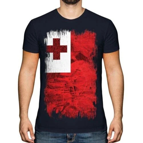 Tonga Flag Grunge Mens T-Shirt Tongano Jersey Football Jersey Gift Unisex T-shirt, Sweatshirt, Hoodie, Long Sleeve Tee - T-Shirt, Sweatshirt, Hoodie