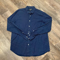 Express Button Down Navy Blue White Speckled Modern Fit Men's L Long Sleeve Unisex T-shirt, Sweatshirt, Hoodie, Long Sleeve Tee - T-Shirt, Sweatshirt, Hoodie