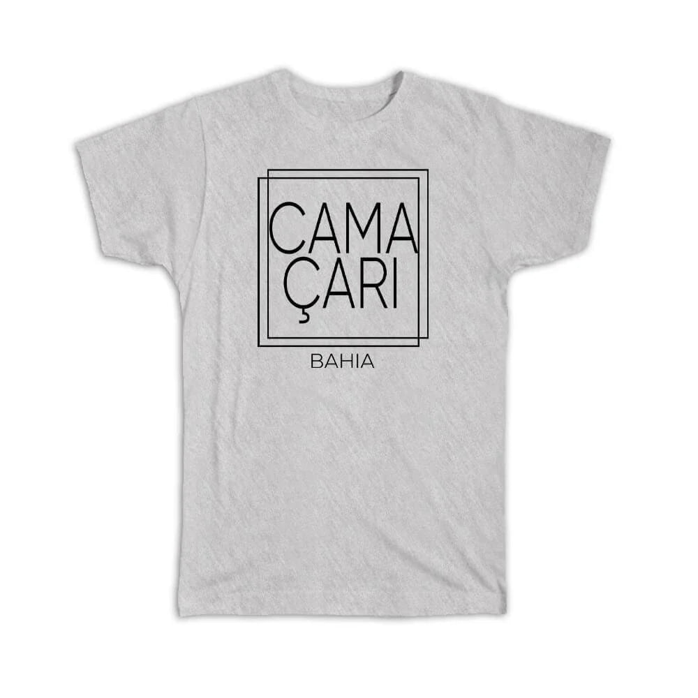 Gift T-Shirt : Camacari Bahia Square Modern Minimalist Font Unisex T-shirt, Sweatshirt, Hoodie, Long Sleeve Tee - T-Shirt, Sweatshirt, Hoodie