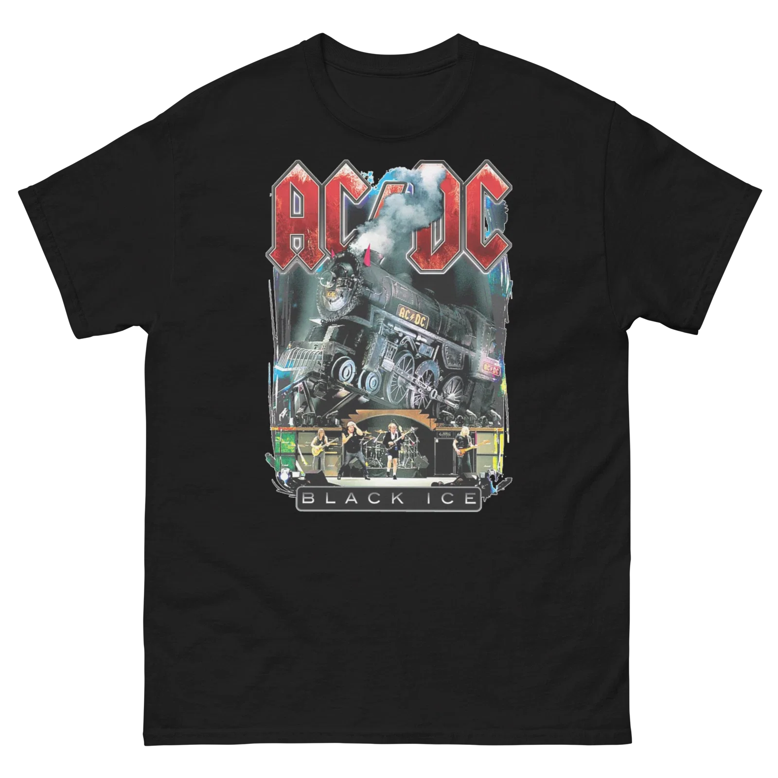 Black Ice ACDC Cover Metal Shirt Cool Rock Shirt Cheap, Fast Shipping Unisex T-shirt, Sweatshirt, Hoodie, Long Sleeve Tee - T-Shirt, Sweatshirt, Hoodie