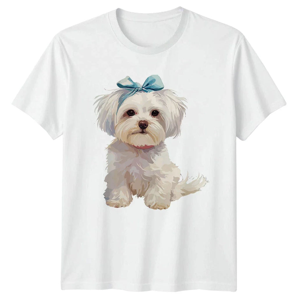 Small White Dog Womens T-Shirt Pet Lover Gift For Her Unisex T-shirt, Sweatshirt, Hoodie, Long Sleeve Tee - T-Shirt, Sweatshirt, Hoodie