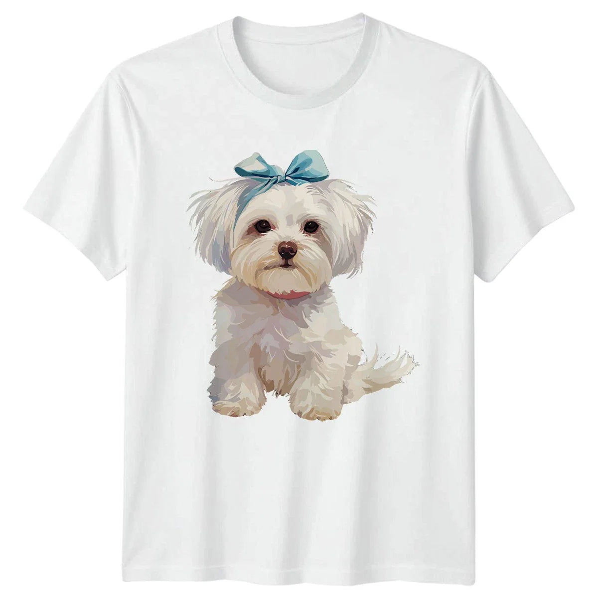 Small White Dog Womens T-Shirt Pet Lover Gift For Her Unisex T-shirt, Sweatshirt, Hoodie, Long Sleeve Tee - T-Shirt, Sweatshirt, Hoodie