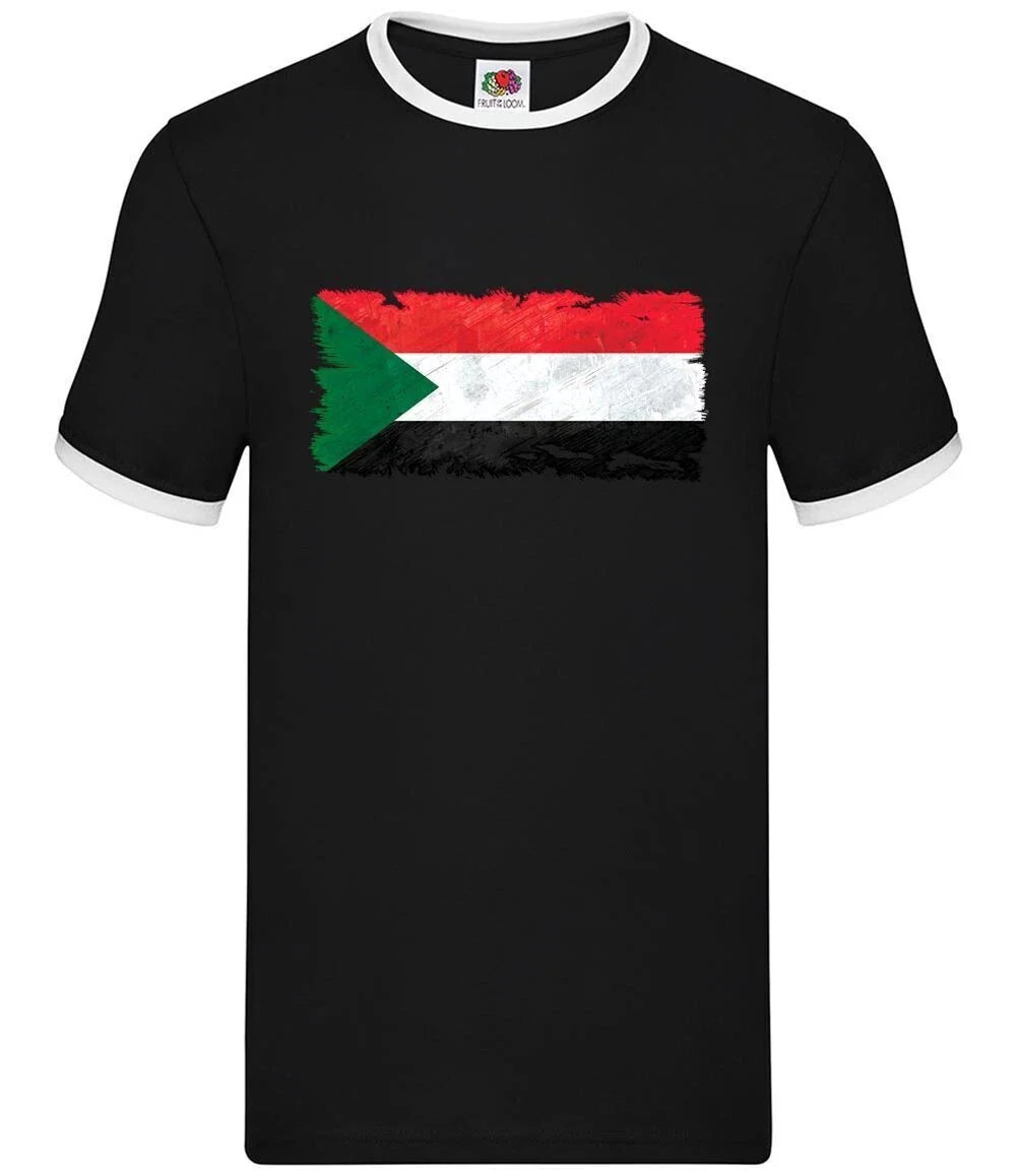Sudan Grunge Style Flag - Mens Wrestler - Sudanese Flags Country Travel Unisex T-shirt, Sweatshirt, Hoodie, Long Sleeve Tee - T-Shirt, Sweatshirt, Hoodie