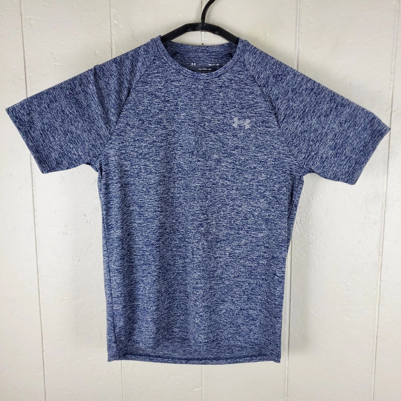 Under Armour Shirt Mens Small Blue Crew Neck short Sleeve Logo Stretch Pullover Unisex T-shirt, Sweatshirt, Hoodie, Long Sleeve Tee - T-Shirt, Sweatshirt, Hoodie
