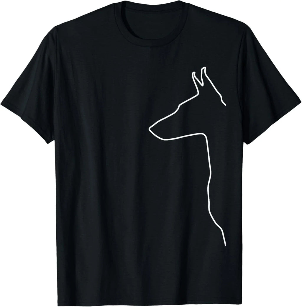 Doberman Pinscher Dobie Silhouette Doberman Gift Unisex T-Shirt Unisex T-shirt, Sweatshirt, Hoodie, Long Sleeve Tee - T-Shirt, Sweatshirt, Hoodie