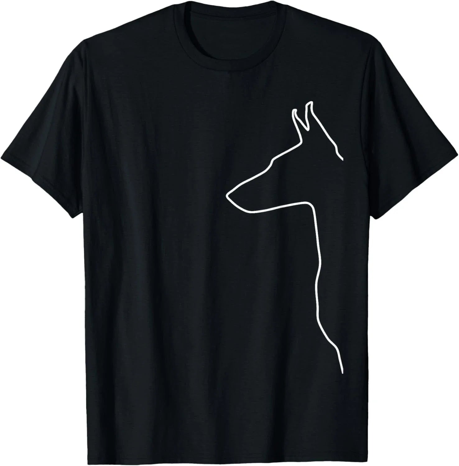 Doberman Pinscher Dobie Silhouette Doberman Gift Unisex T-Shirt Unisex T-shirt, Sweatshirt, Hoodie, Long Sleeve Tee - T-Shirt, Sweatshirt, Hoodie