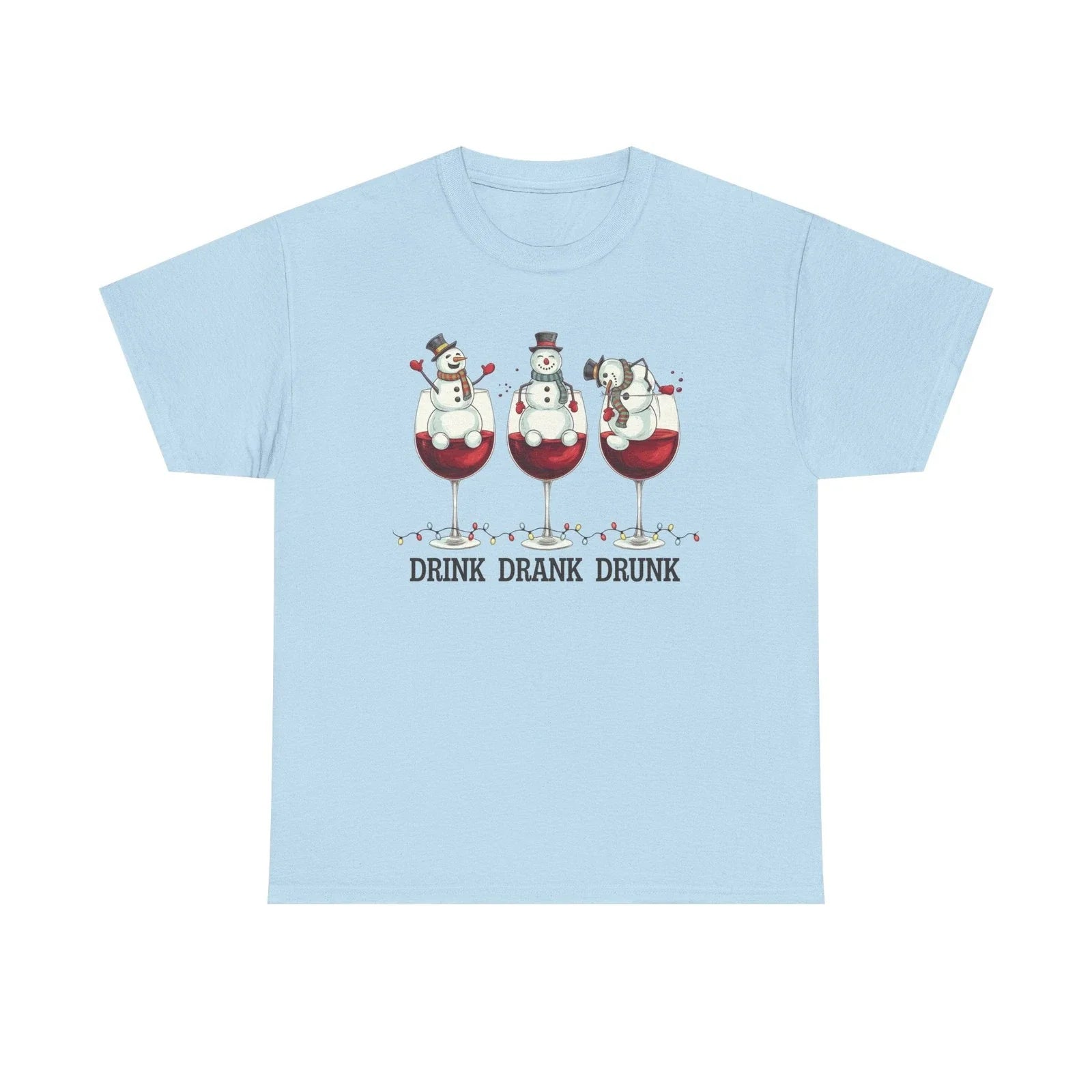 Drink Drank Drunk Christmas Shirt Funny Wine Snowman Tee Holiday Humor Gift Unisex T-shirt, Sweatshirt, Hoodie, Long Sleeve Tee - T-Shirt, Sweatshirt, Hoodie
