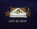 WINE IN BED Adult T-shirt Life Is Wine Shirt by The Mountain New Unisex T-shirt, Sweatshirt, Hoodie, Long Sleeve Tee - T-Shirt, Sweatshirt, Hoodie