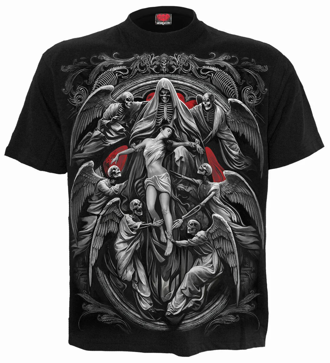 Spiral Direct REAPER'S DOOR T-Shirt/Biker/Goth/Skull/Horror/Angel/Reaper/Top/Tee Unisex T-shirt, Sweatshirt, Hoodie, Long Sleeve Tee - T-Shirt, Sweatshirt, Hoodie