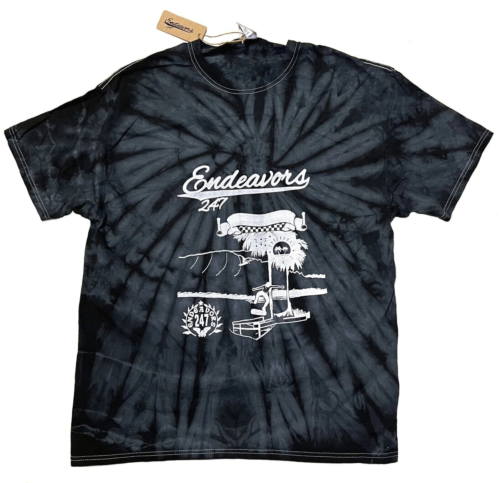 Endeavors247 Tie Dye Acid Wash Skateboarding At The Beach Surfing JDM T Shirt Unisex T-shirt, Sweatshirt, Hoodie, Long Sleeve Tee - T-Shirt, Sweatshirt, Hoodie