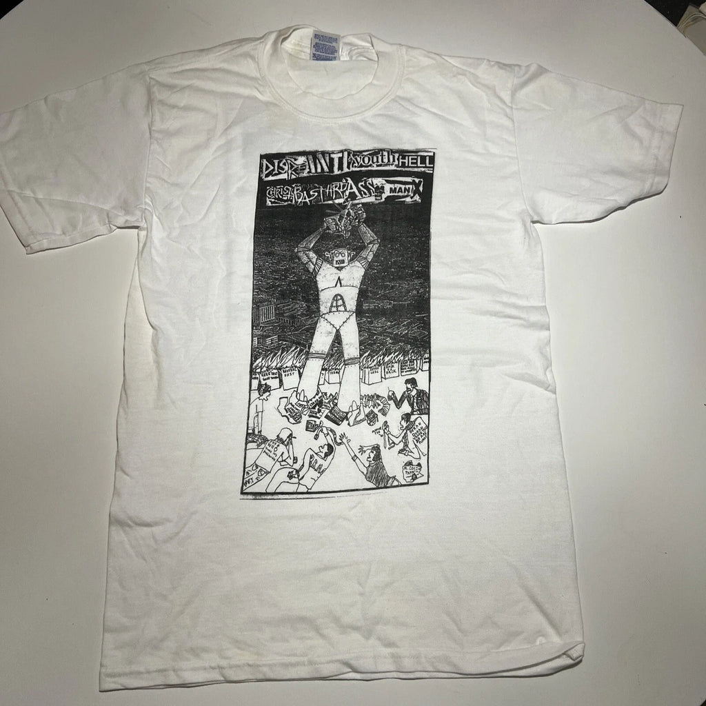 DISREANTIYOUTHHELLCHRISTBASTARDASSMANX TOUR SHIRT 2003 ORIGINAL POWER VIOLENCE Unisex T-shirt, Sweatshirt, Hoodie, Long Sleeve Tee - T-Shirt, Sweatshirt, Hoodie